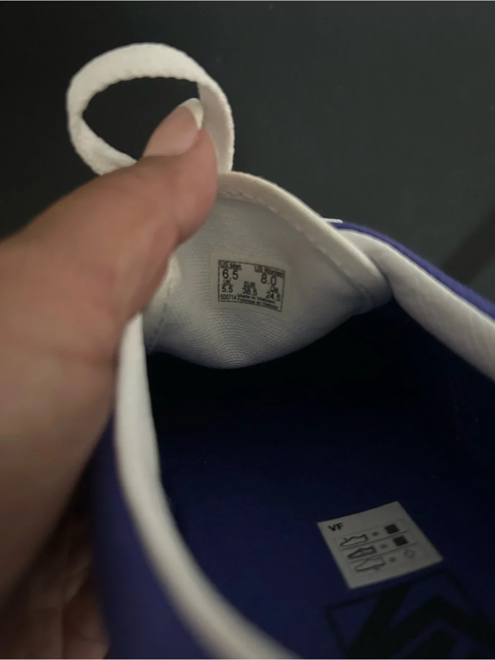 Women’s vans purple sneakers size 8